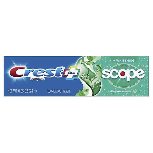 Crest + Scope Complete Whitening Toothpaste, Minty Fresh, .85 Oz