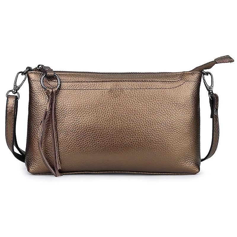 Ladies Women Leather Handbag Shoulder Bag Top Layer Simple Tassel Messenger Bag Shoulder Bag