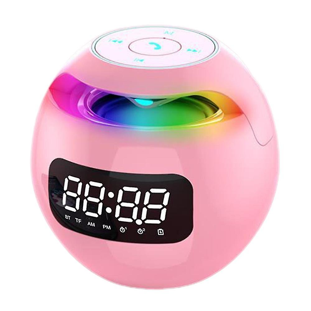 Ball Music Speaker LED Display Alarm Clock Music Player Clock Decoration Gift
