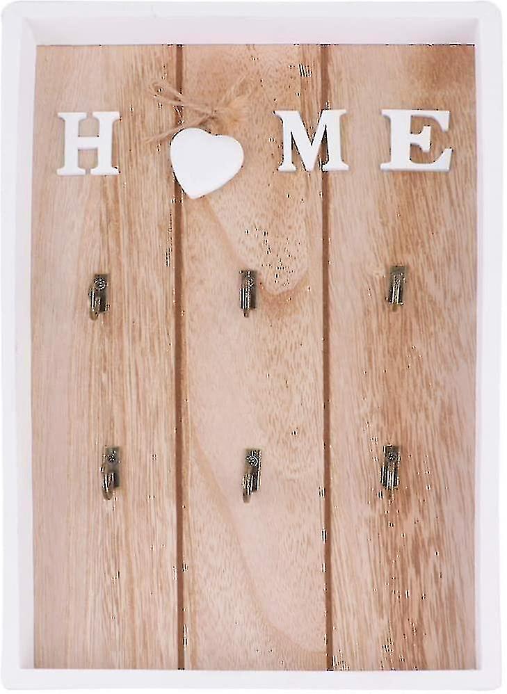Wooden Key Hook 6 Hooks Key Rack For Hanging Wall Key Holder Key Holder Key Bar