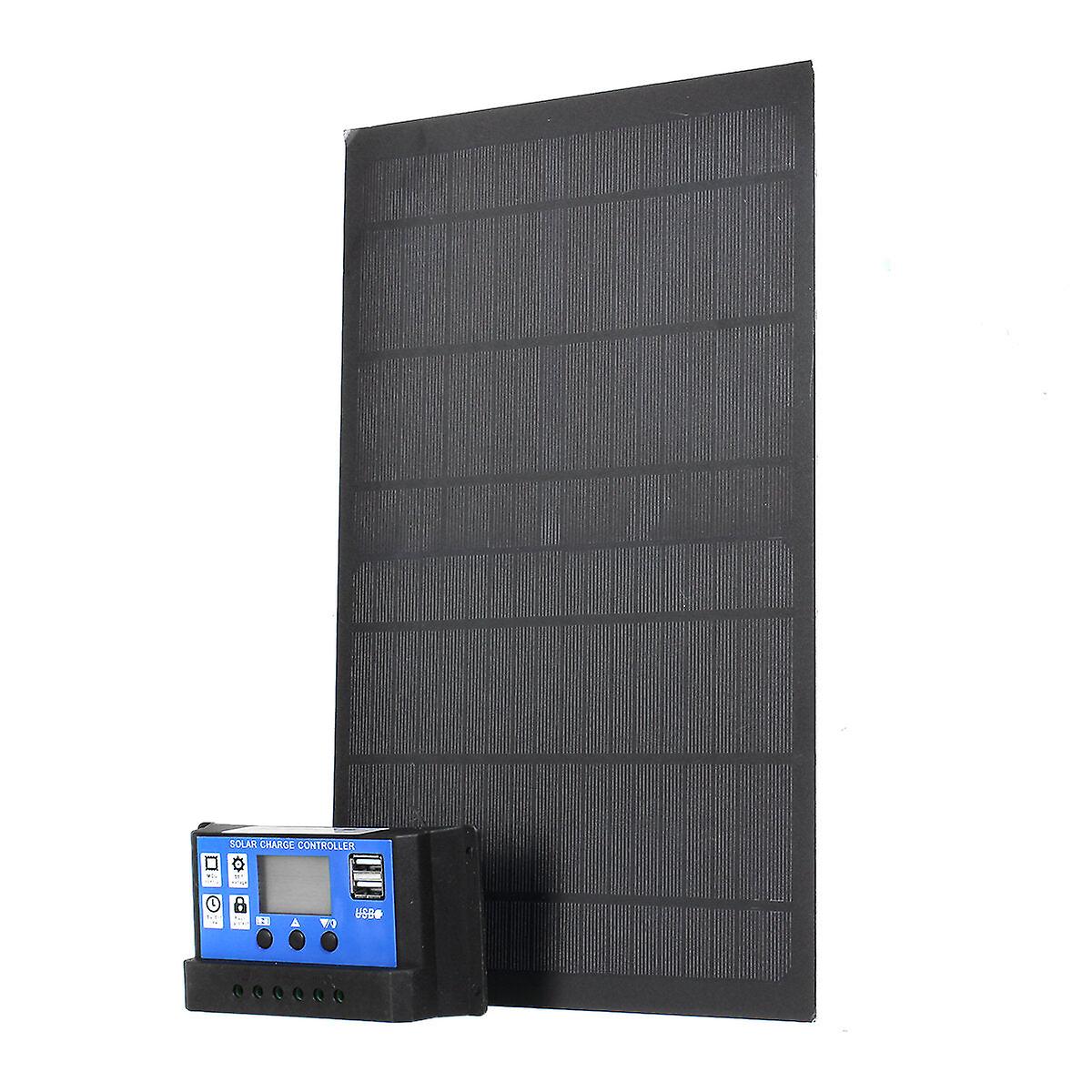 20W 12v Solar Panel Flexible Usb Battery Charger Kit Boat Car & Controller