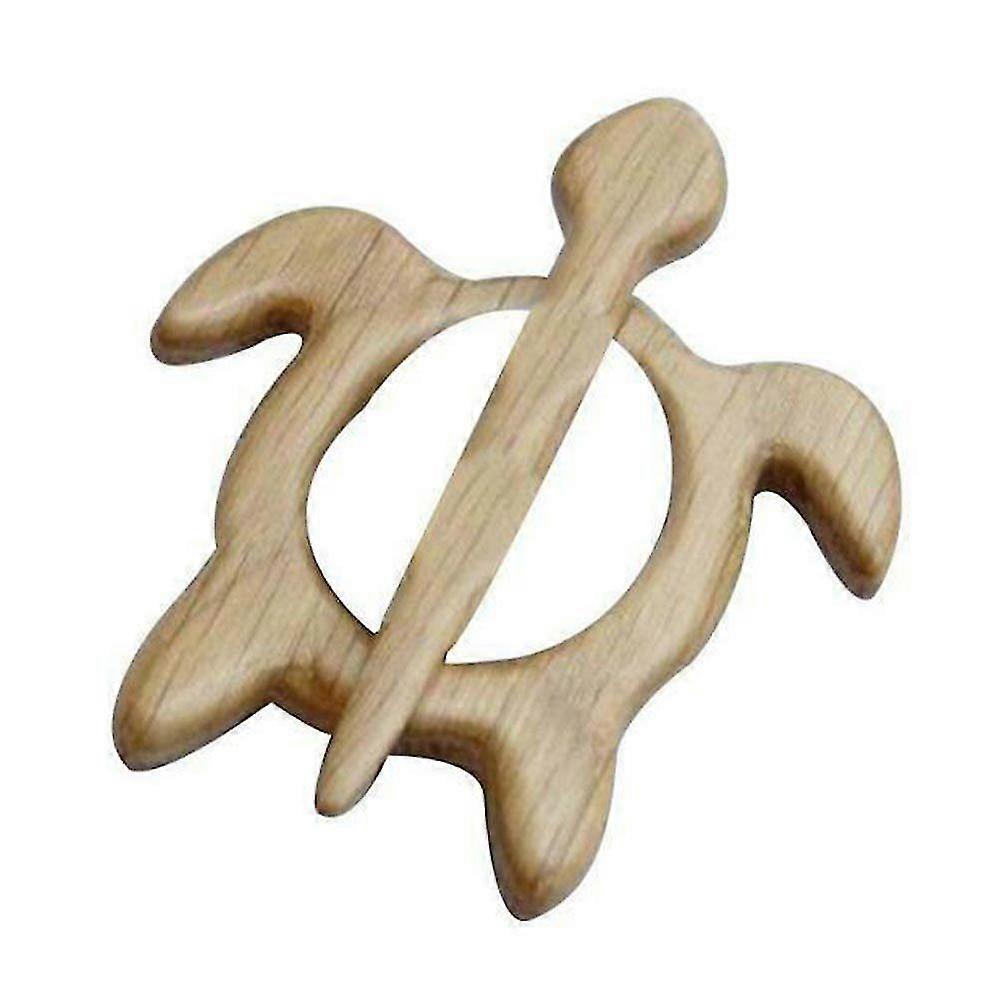 Brooch Pin Wooden Turtle Pattern Diy Crafts