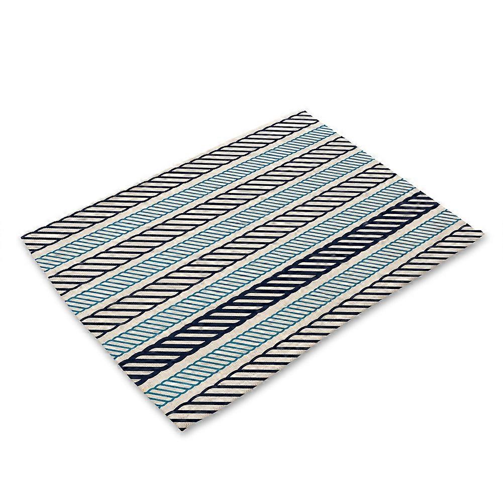Mediterranean Style Print Anti-Slip Heat-insulation Bowl Plate Fork Table Mat(MS0002-5)