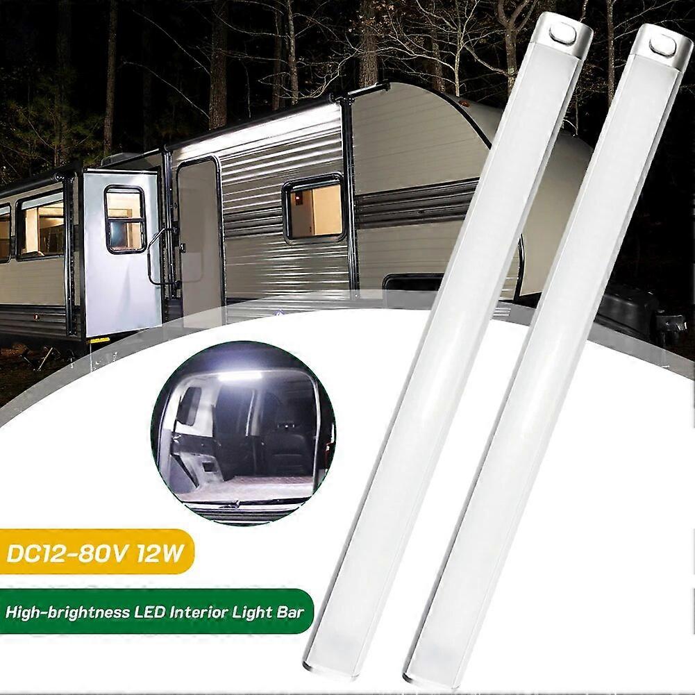 2Pcs 12V~80V Car Interior Light Universal Reading Lamp With On/Off Switch Dome Reading Light Strip For Truck Camper Caravan ST1M898