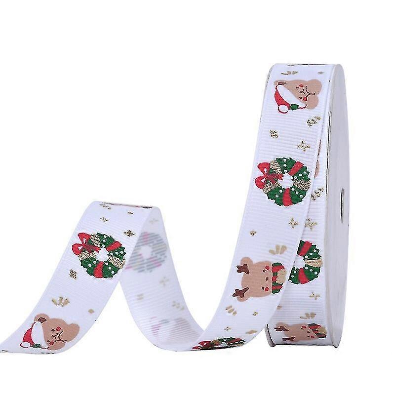 סרט חג המולד של GYFDYM 9 מ"מ 16 מ"מ 25 מ"מ 100 מטר / גליל סרטים למתנות חג המולד קישוט אריזות DIY ציוד מלאכה לחג המולד