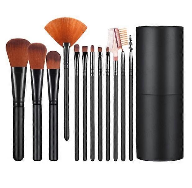 A Set Of 12 Professional Makeup Brushes