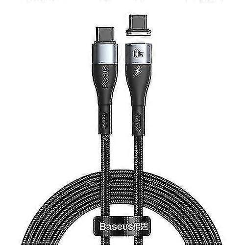 Baseus Catxc-q01 Zinc Magnetic Series 100w Pd Usb-c / Type-c Till Usb-c / Type-c Snabbladdningsdata Cabl
