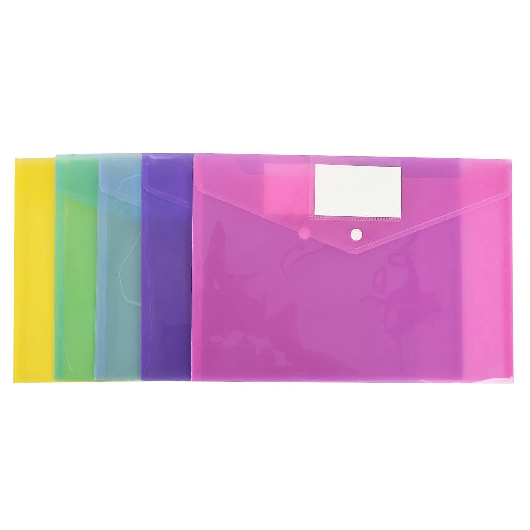10 Pcs Plastic Envelopes A4 Letter Size Plastic Envelopes with Snap Closure Envelope Plastic Folders with Closure