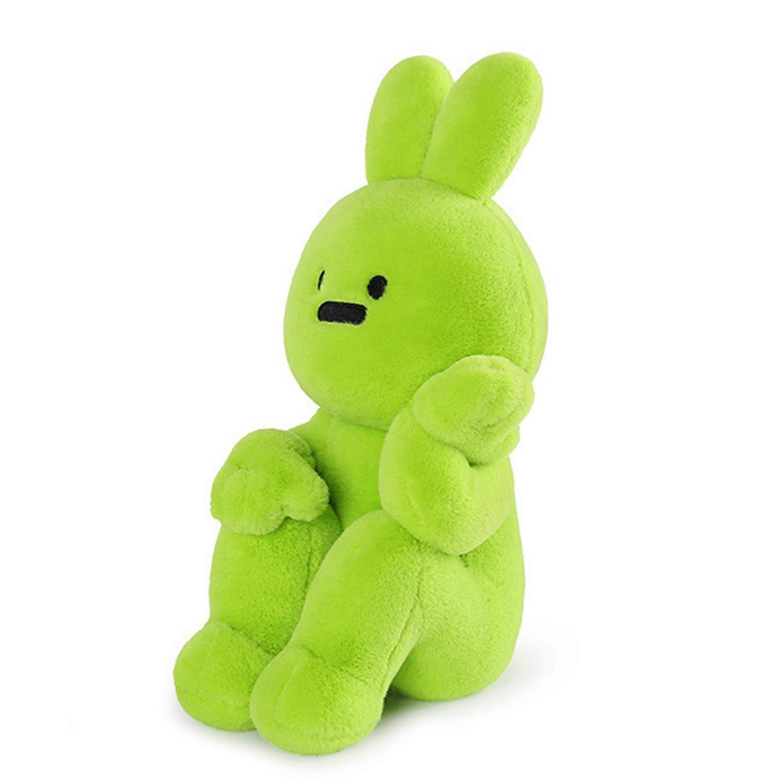 ウサギの人形かわいい柔らかいPPコットンぬいぐるみバニーおもちゃ動物人形子供のための誕生日プレゼントグリーン28cm / 11.0in