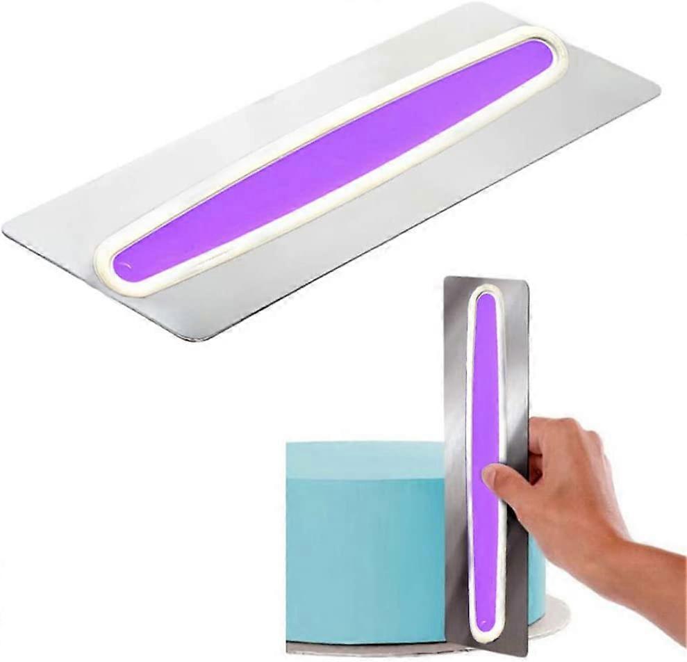 Smoother Scraper, Cake Stainless Steel Icing Smoother Comb Cake Edge Side Decora