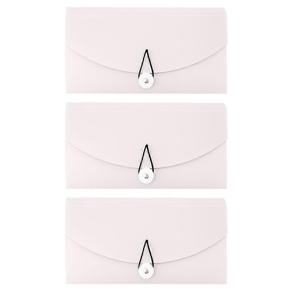 3 Pack Expandable File Folders,File Organizers  A4 Letter Size and Elastic Buckles Closure