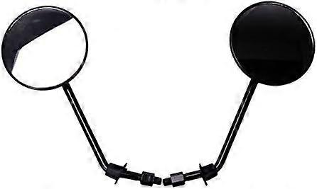 Compatible for Pair of Universal Motorcycle Rearview Mirrors 10mm Round Rear View Mirror