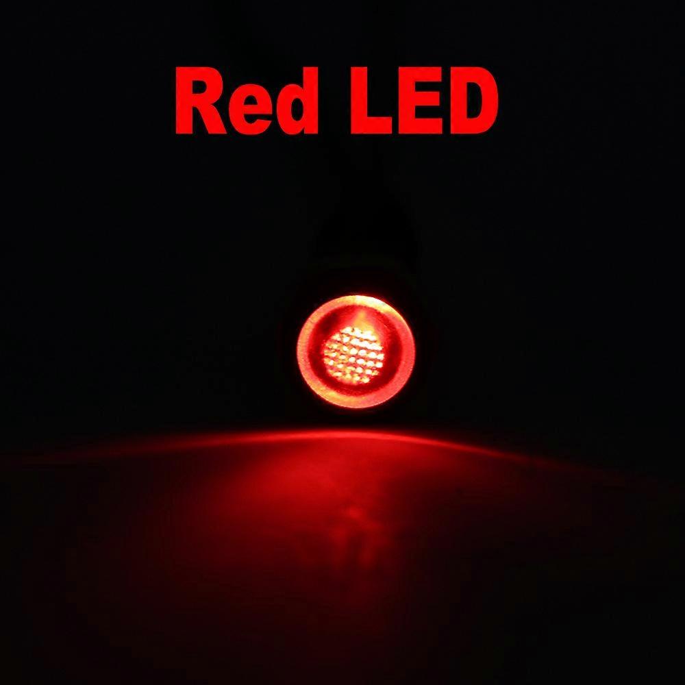 1/5/10 قطعة 6 مم 8 مم 10 مم 12 مم مؤشر LED ضوء إشارة سوداء بلاستيكية مصباح نقطي 3V6V110-220V