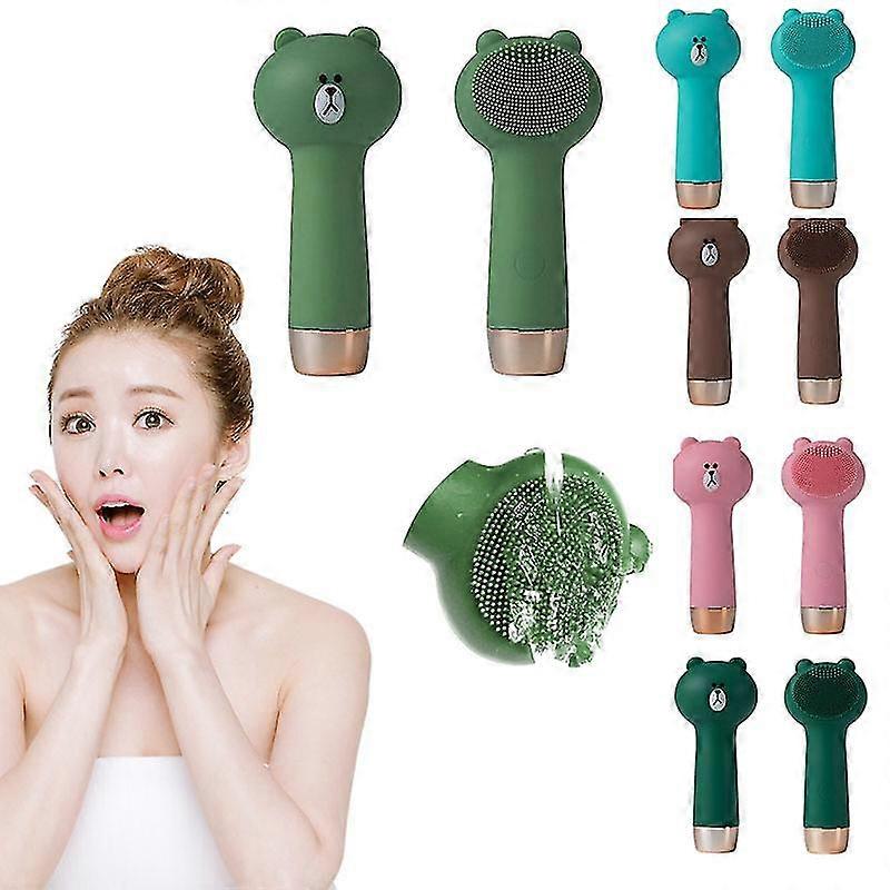 Silicone Brosse Nettoyante Visage Nettoyant Électrique Nettoyant Nez Exfoliant Points Noirs Peau Nettoyage En Profondeur Massage Brosse