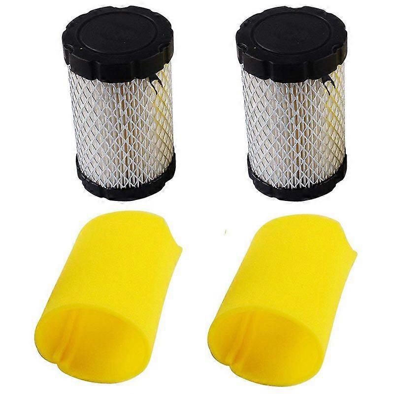 Mäherluftfilter ersetzen für Briggs Stratton 796031 (591334 oder 594201) plus 797704 Schaumvorreiniger (2er-Pack)