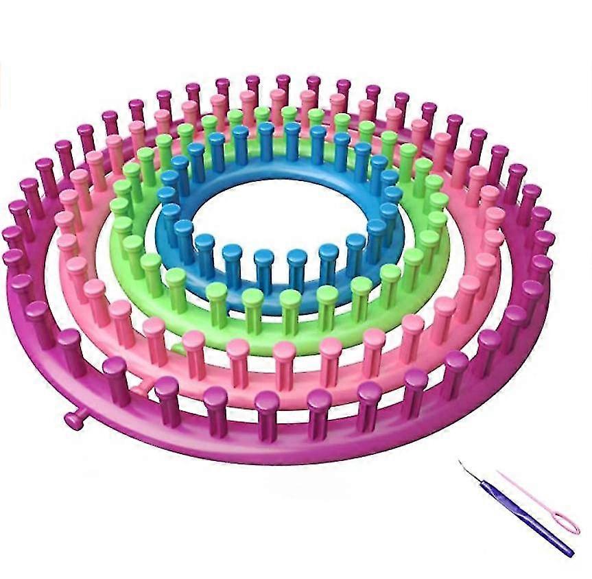 Round Knitting Looms Set Craft Kit Tool With Hook Needle