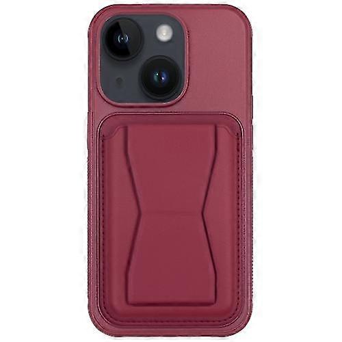 For Iphone 15 Leather Card Holder Tpu Mobile Phone Case-Yvan