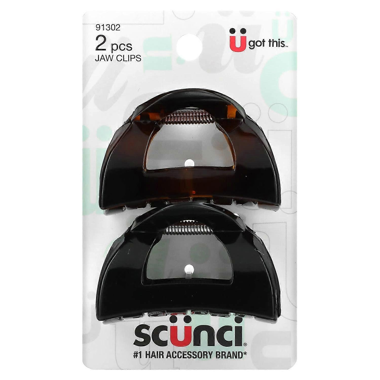 Scunci, Jaw Clips, 2 Pieces