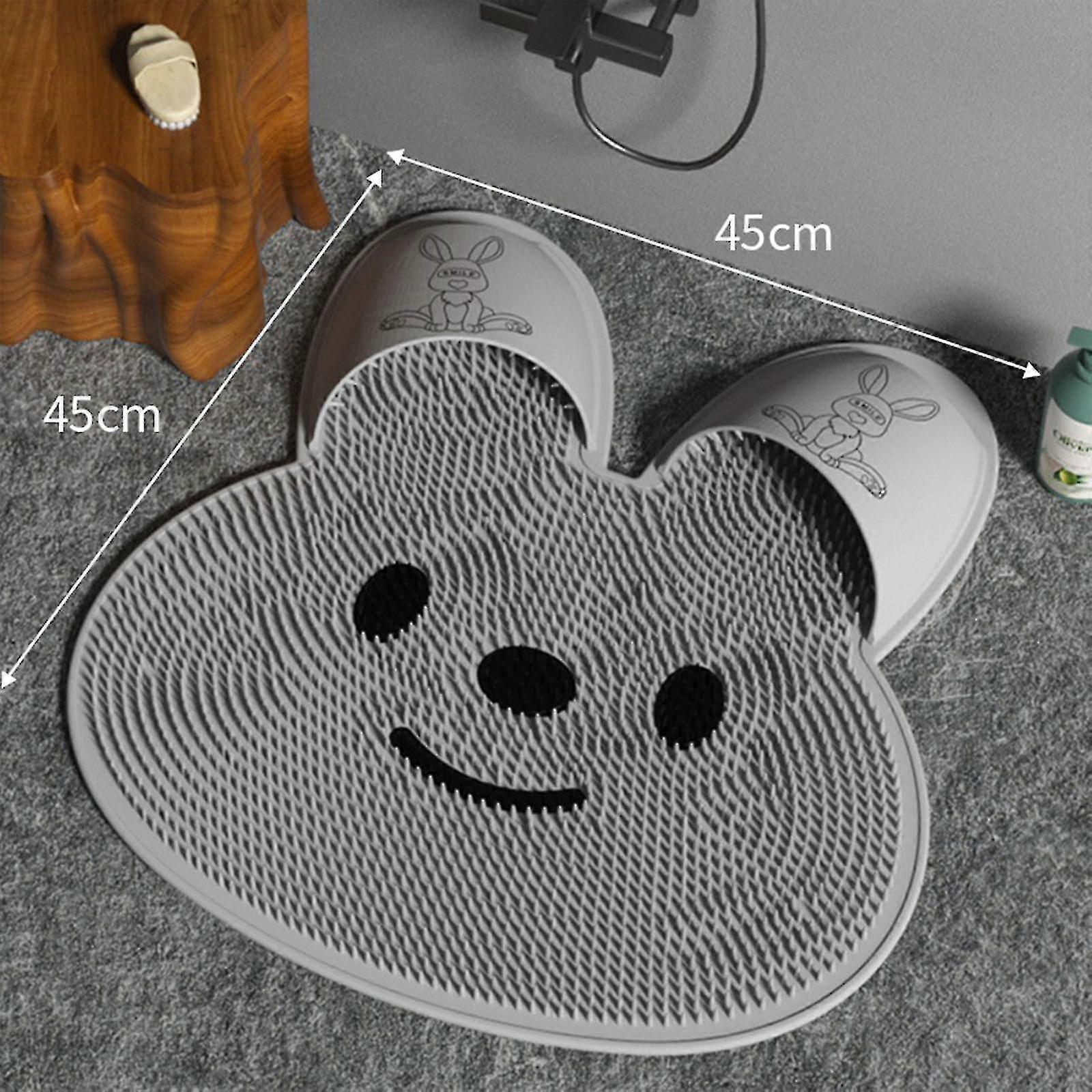 Shower Foot Scrubber Mat With Non-slip Suction Cups, Silicone Foot Scrubber In Shower For Men Women