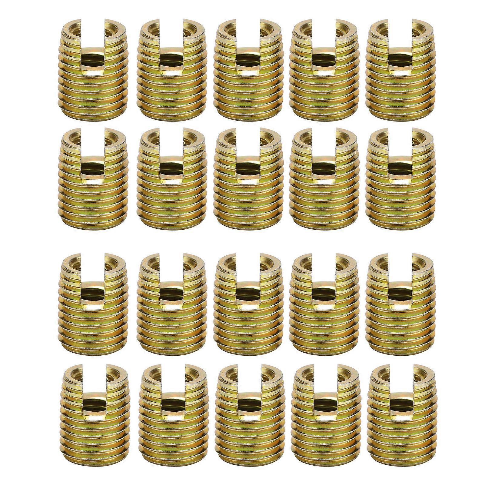 20Pcs 302 Carbon Steel Self tapping Thread Insert Accessories(Inner M5*0.8 Outer M8*1.0)