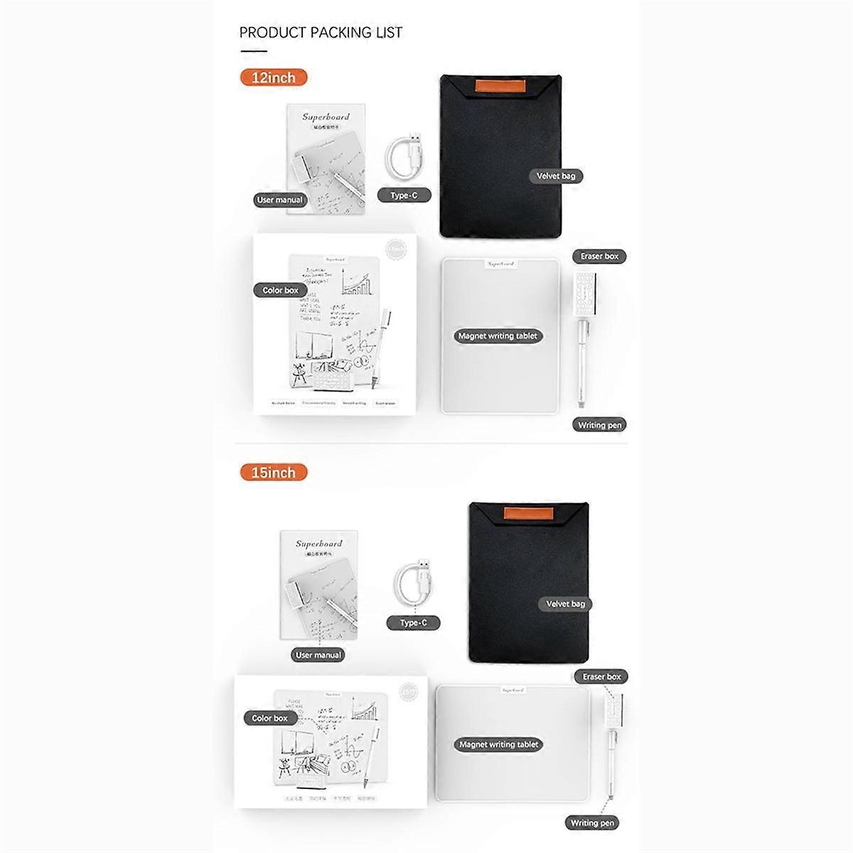 Quadro magnético para desenho, pintura infantil, quadro para grafite sem consumíveis, escrita nítida de 12 polegadas