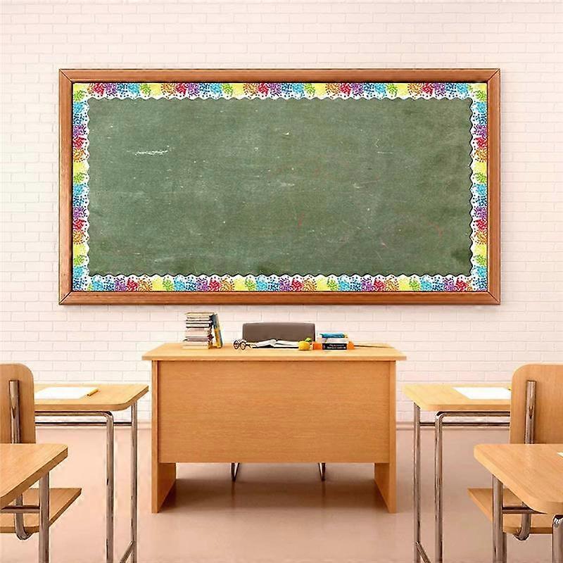 ملصقات حدود النشرة ، حدود الديكور 66.5 قدم للوحة الإعلانات / تقليم السبورة السوداء ، ل Classr