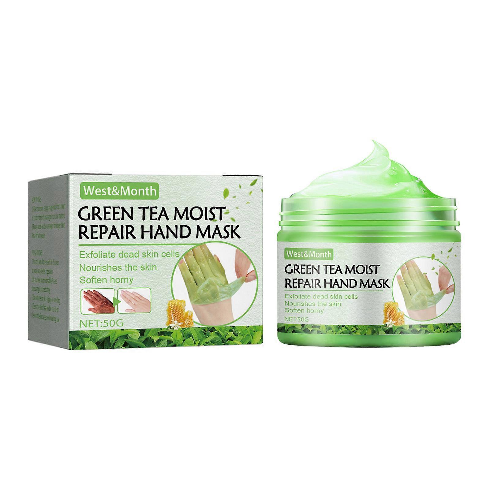 Green Tea Moisturizing Repairing Hand Mask Anti-dry Exfoliating Firming Hand Mask for Men and Women