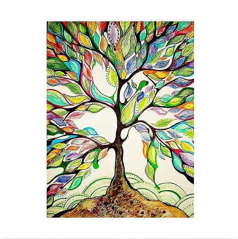 Diamond Painting Full Drill Home Decor Diamond Embroidery Color Tree Mosaic Crystal Wall Sticker