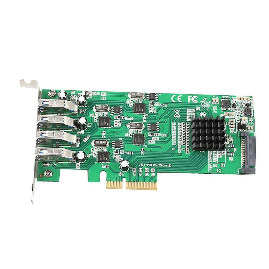 USB PCIE Adapter 4 Port USB 3.0 to PCIE Adapter Card PCIE USB3.0 15-PIN SATA