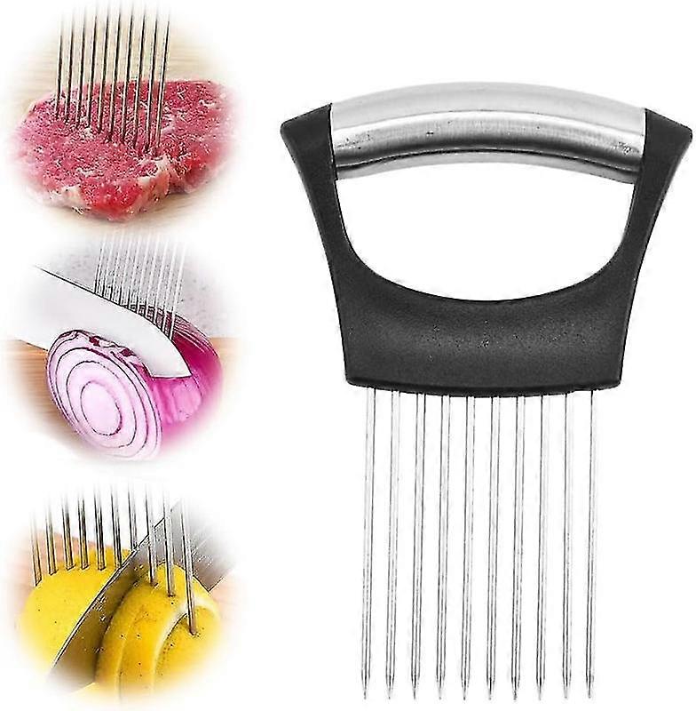 Porte-oignon pour trancher, porte-tranche d’oignon en acier inoxydable trancheuse à citron