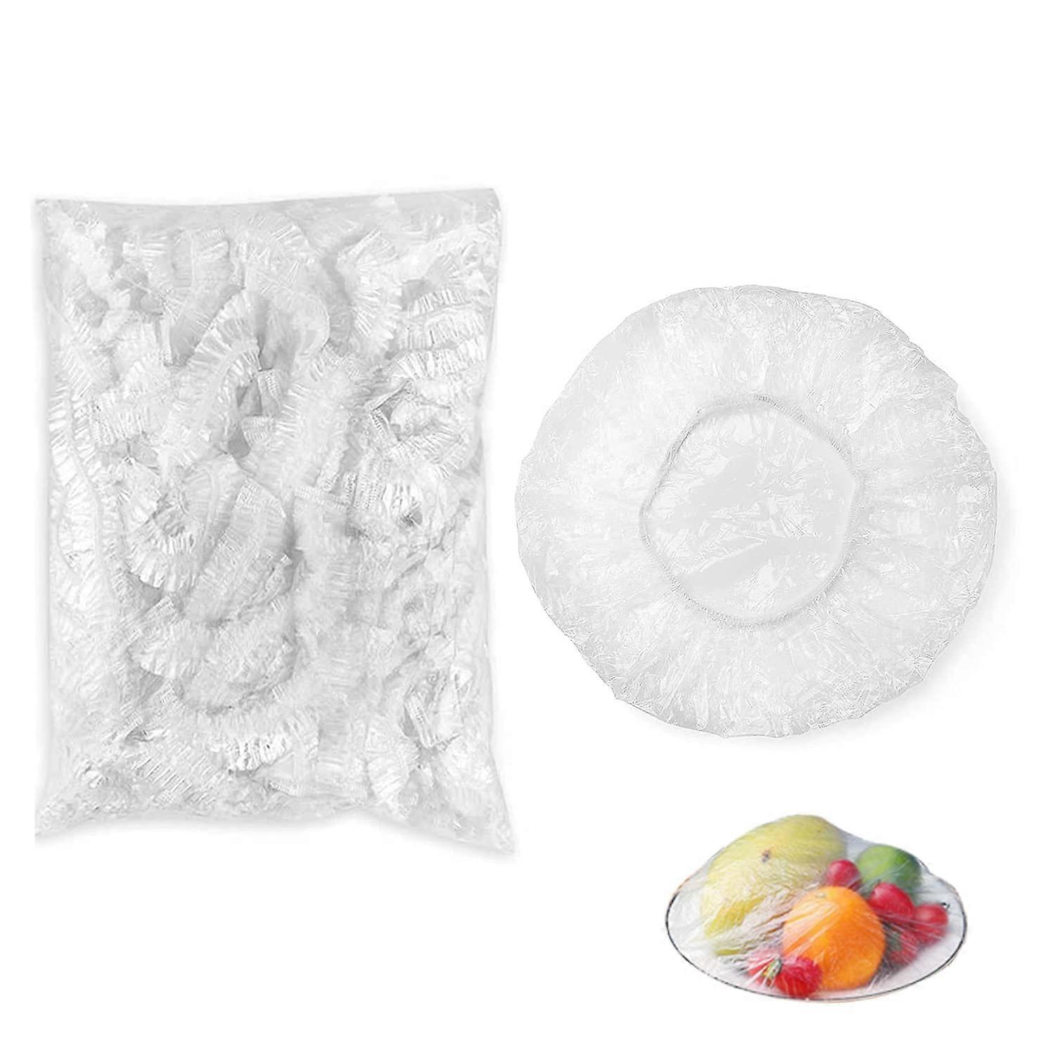 200PCS Elastic Plastic Food Storage Covers, Reusable PE Cling Film Bag for Fruit Preservation and Food Storage Fresh Keeping