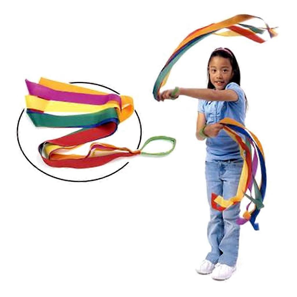 12pcs Toys Children Gymnastics Rainbow Ribbon Diy Wrapping Kids Hand