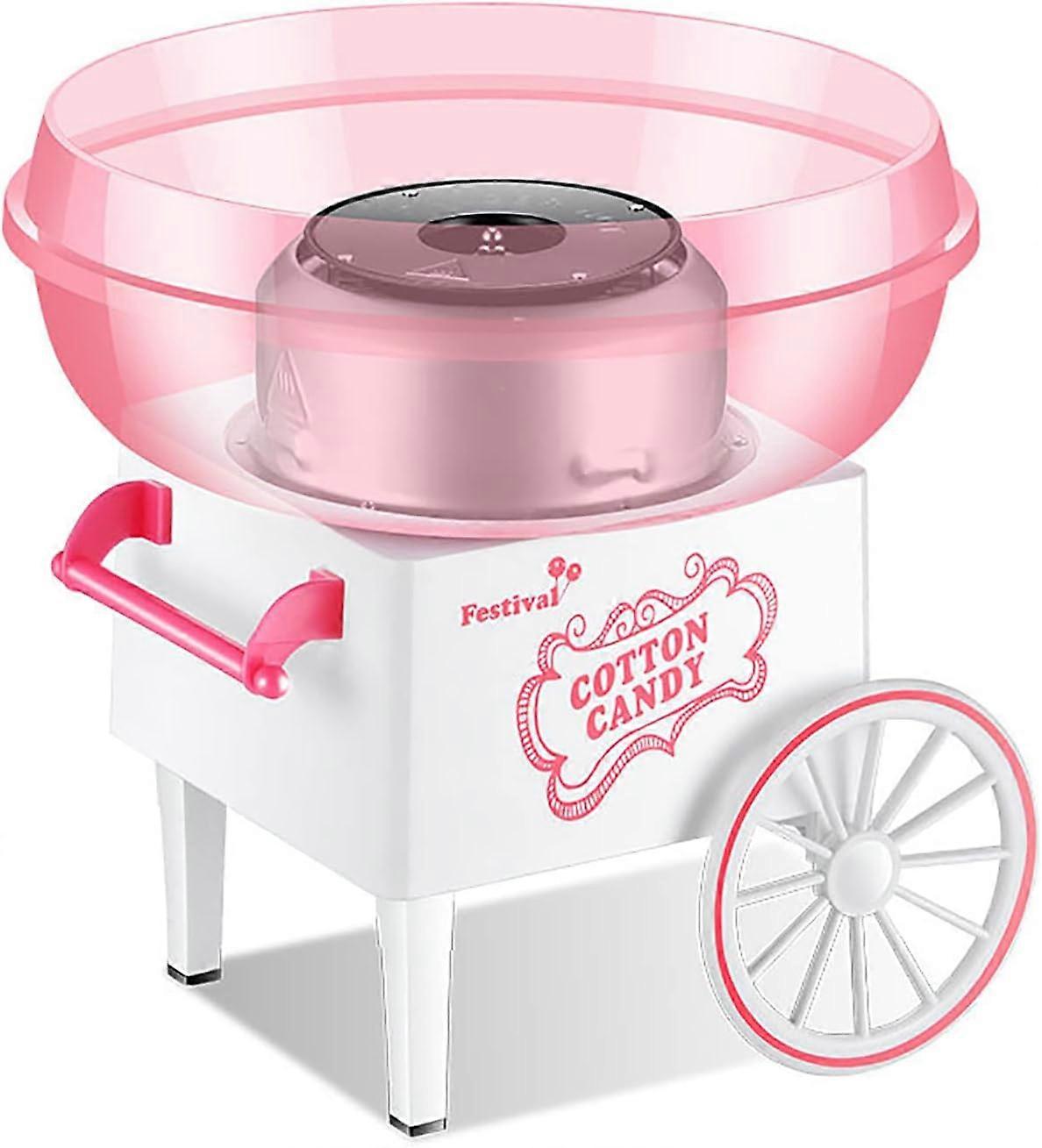 Full Automatic Cotton Candy Maker, 450w DIY Mini Candy Floss Machine Maker,with 290mm Large Diameter Splash Plate, Fast Pre-Heating
