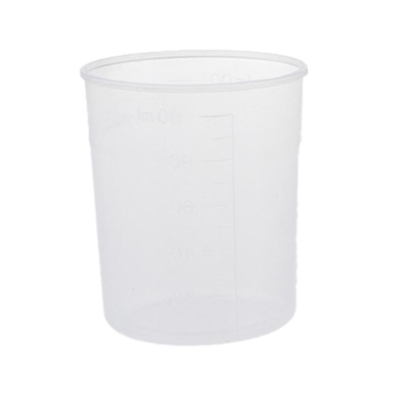 100ML Scale Cup Reusable Stackable Plastic Washable Measuring Glass for Lab
