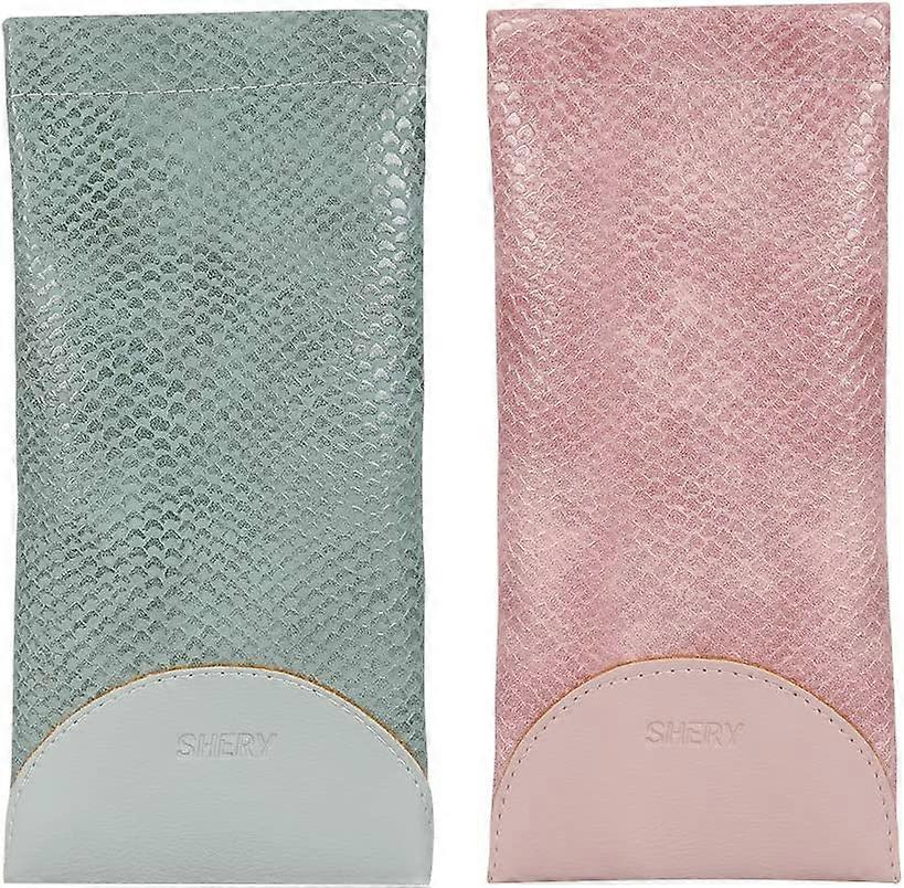 2Pcs Portable Eyeglass Pouch for Woman