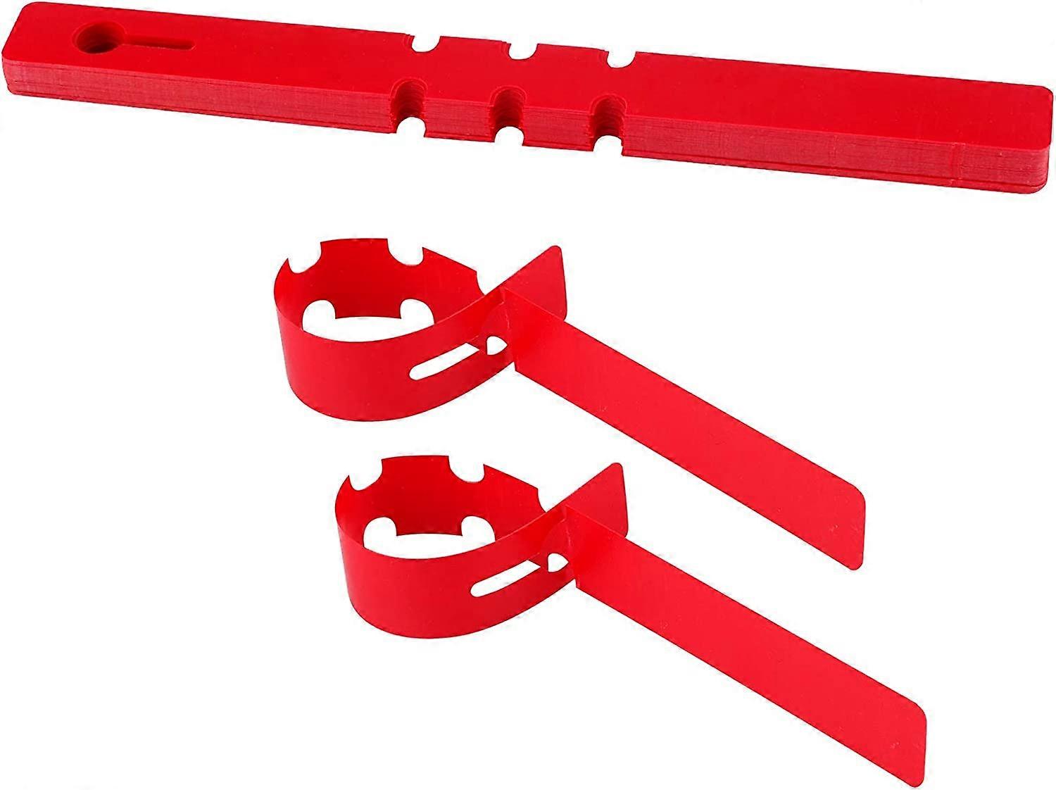 100Pcs Plastic Tree Labels Plant Tags 2x20cm (Red)