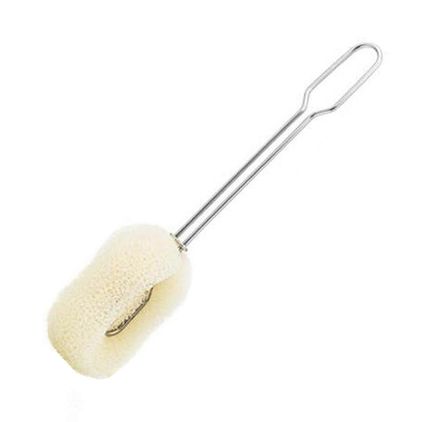 Sponge Cup Brush Soft Long Stainless Steel Handle Replaceable Head Kitchen Cup Cleaner Sponge Scrubber Kitchen Cleaning Tool