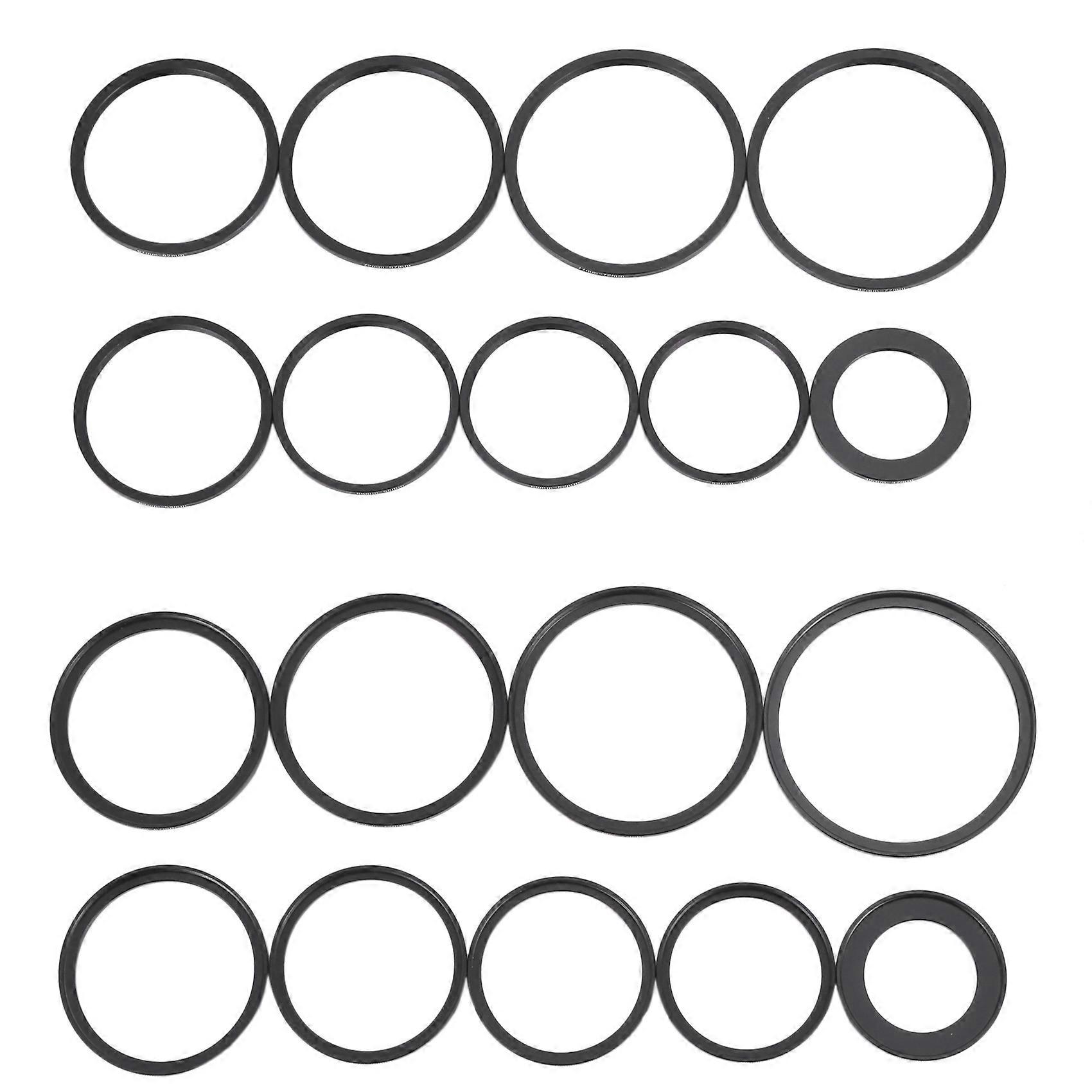 18Pcs Lens Filter Ring Adapter Step Up Down 37-82mm Set For Camera