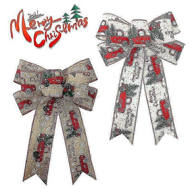 Julebåndsløyfe Juletresløyfe Gjør-det-selv Linbåndsløyfe Julepynt