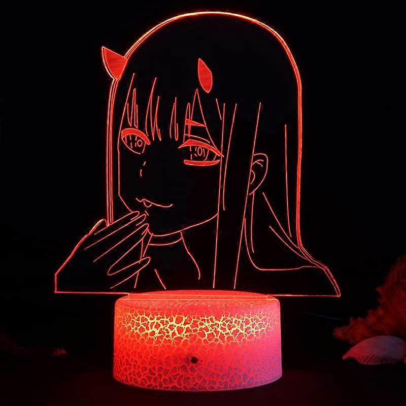 Darling in The Franxx Zero Two 002 3D Illusion Night Light Lamp Smart Touch