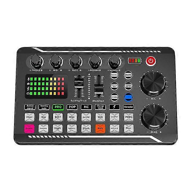 Tooth Sound Card 16 Sound Effects Noise Reduction Mixers For Voice Changer Podcast Kit,Mixer With Audio Interface Recording