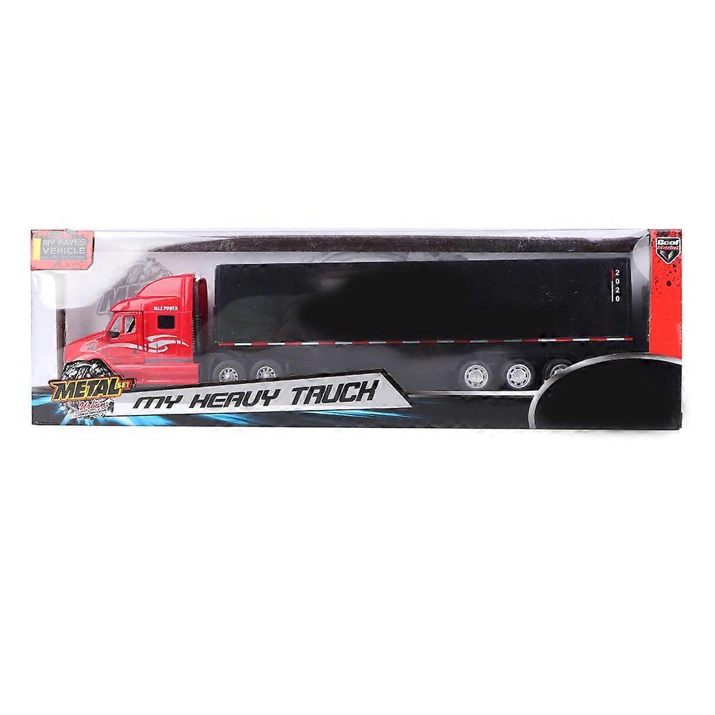 1:48 34.5CM Alloy Truck Model Simulation Light Sound Effect Pull Back Vehicles ToyRed