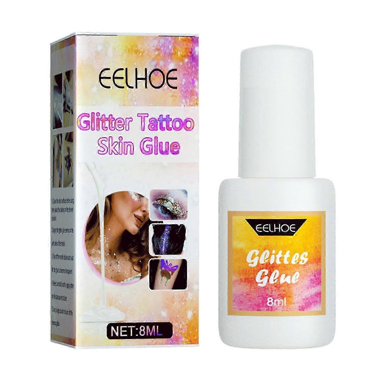 EELHOE 8ML Glitter Tat ook Huidlijm Gezicht Lichaam Oog Make-up Gl