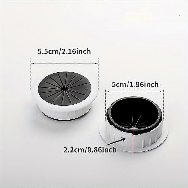 50/60mm Desk Cord Grommet Wire Hole Cover Line Outlet Port Threading Box Cover Cable Passing Box Office Table Cable Organizer