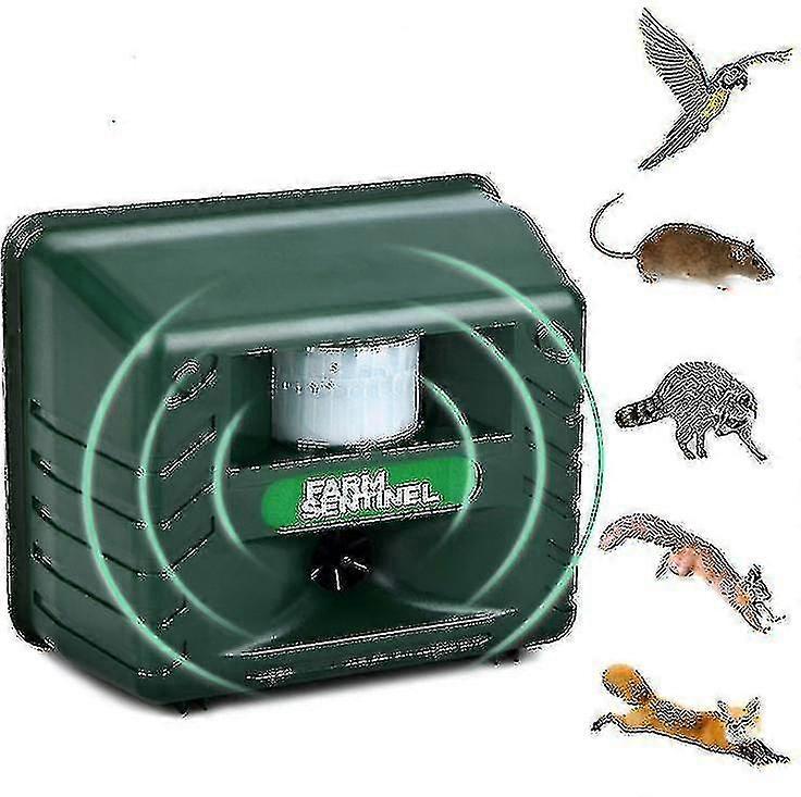 Giardino Outdoor Ultrasonic Rodent Repeller, Pest Raccoon Bird Animal Repeller