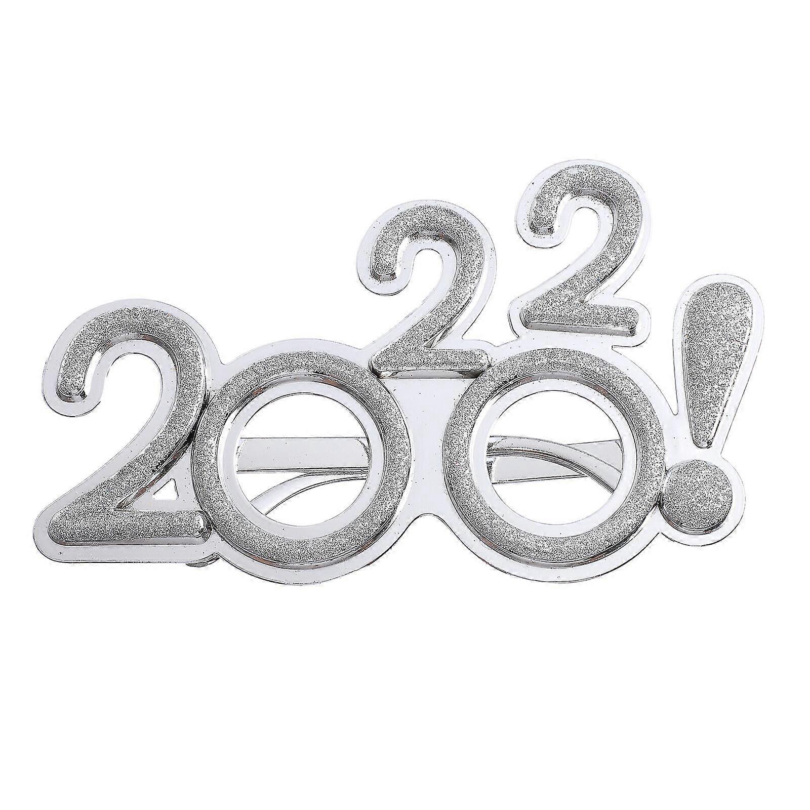 1 Pair Funny 2022 Eyeglasses New Year Eyewear Prop Decorative Party Accessory