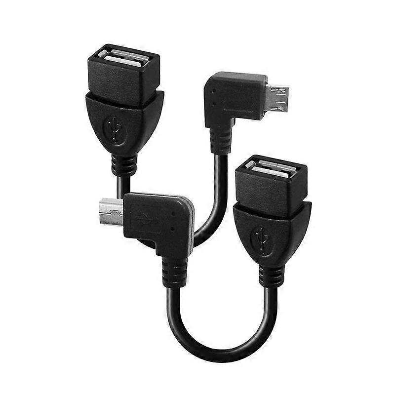 Set of adapter cables for Android tablets - Angled Micro USB OTG, Angled Mini USB OTG, Mini devices to standard