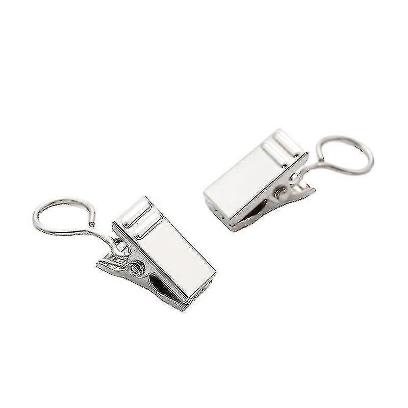 カーテンクリップ、メタルカーテンバックルカーテンクリップ(50個、シルバーグレー)-YGWL