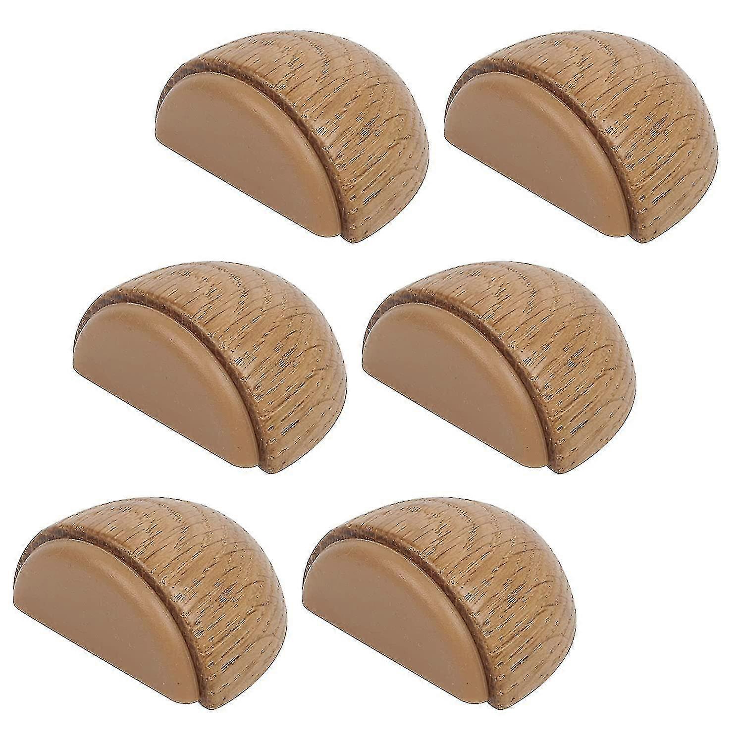 סט של 6 פקקי דלת - פקק דלת דבק עץ לריצוף ופרקט - פקק דלת דבק - פקק דלת (אלון נטור)