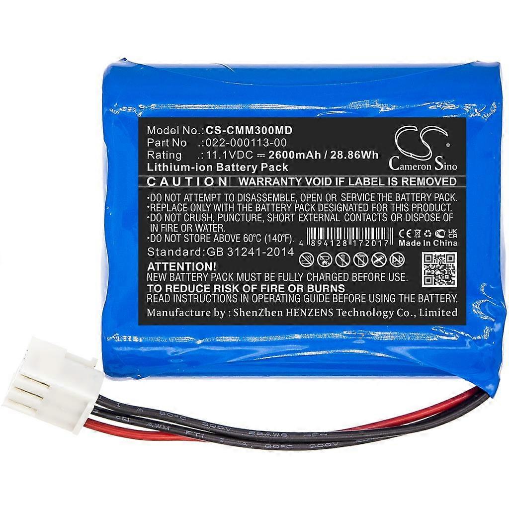 CS 2600mAh/3400mAh ECG Machine Battery 022-000113-00 for COMEN CM300